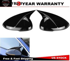 2x Left Right Side Rearview Mirror Cover For KIA K5 Optima 2020 2021 GLOSS BLACK