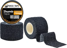 WOD ST-CEAB Weightlifting Thumb Tape, Black – 1.5 Inch Wide (Pack of 3) Latex-Fr