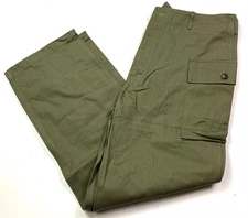 WWII US ARMY INFANTRY LIGHT SHADE TYPE II HBT COMBAT FIELD TROUSERS-LARGE