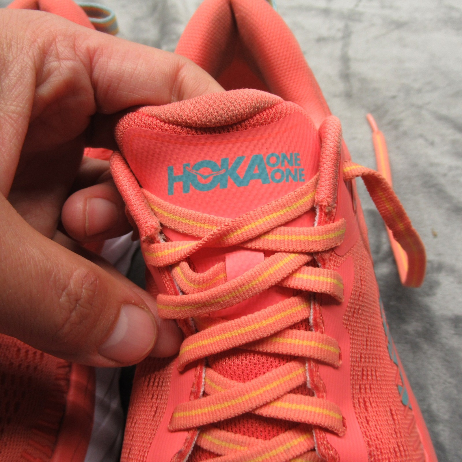 Hoka Bondi 7 Womens Shoes 8 Salmon Running Lightweight Jog Gym Active Hike Jog thumbnail 3