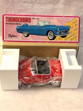 Fifties 1956 Ford Thunderbird Convertible Tin Friction Toy Model RED004992
