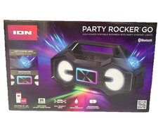 Authentic Ion Audio Party Rocker Go Bluetooth LED Boombox Speaker New With Box