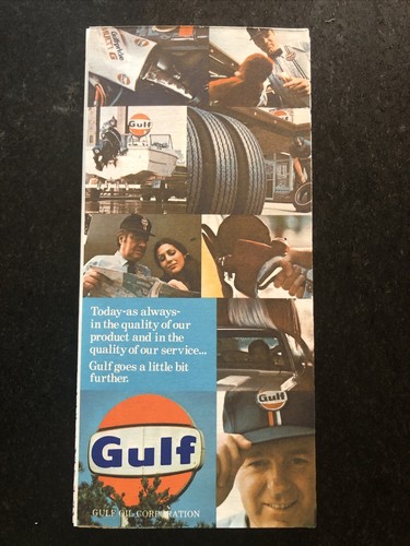 1975 Gulf Road Map New Hampshire Vermont Massachusetts Connecticut Rhode Island - Picture 2 of 5