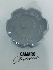 CAMARO CHROME RADIATOR CAP COVER "OPEN SLOW" ENGRAVED 2016-2024 CHEVROLET CAMARO