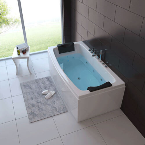 HOME DELUXE Whirlpool Eckbadewanne Badewanne Wanne Pool Spa Bodyjets  - Bild 1 von 12