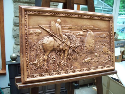 The HERO and the Stone of destiny, FATE, sculpture ,basorelief - Picture 9 of 10