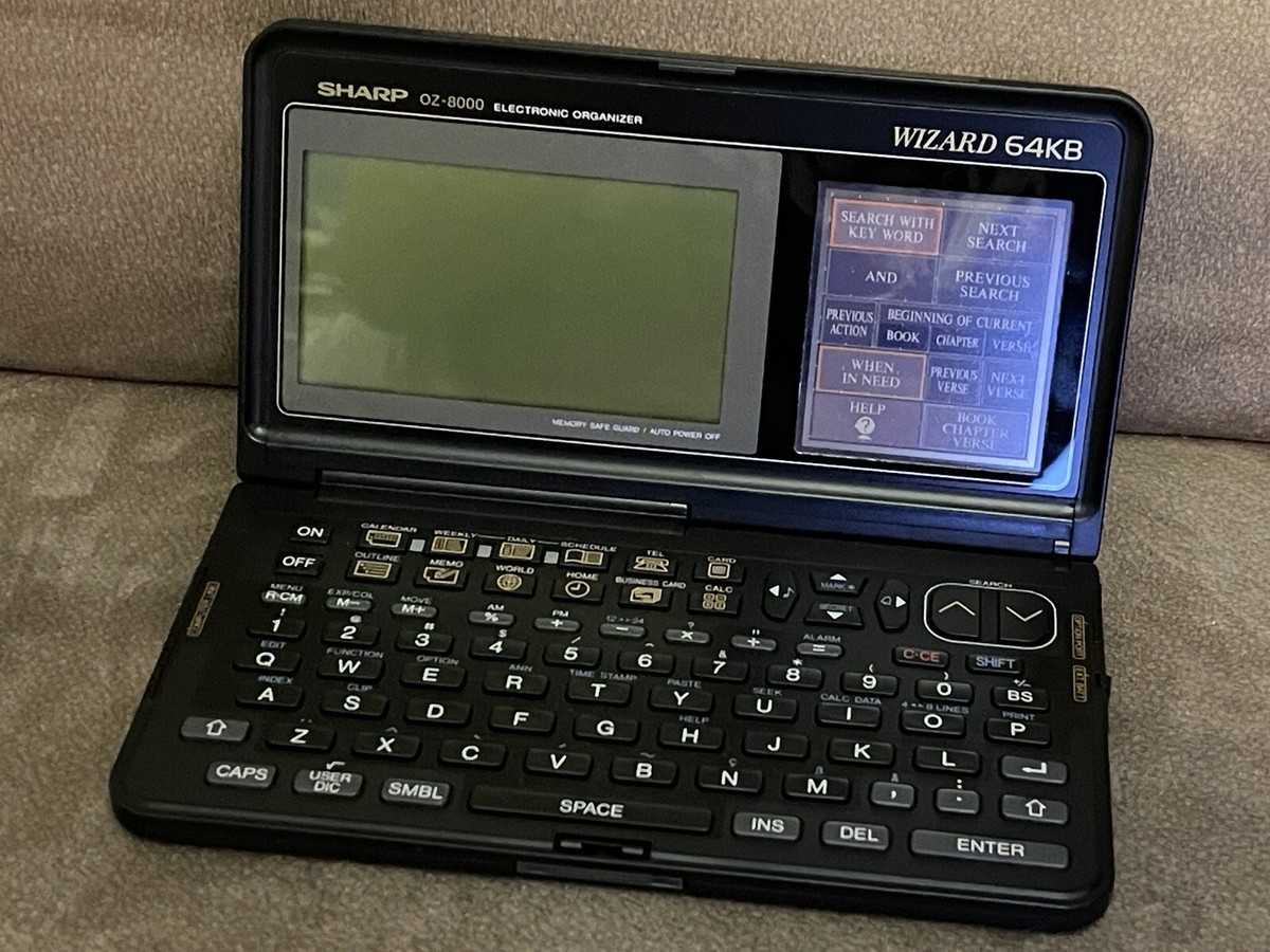 Vintage Sharp OZ-8000 Electronic Organizer Wizard 64KB UNTESTED | eBay