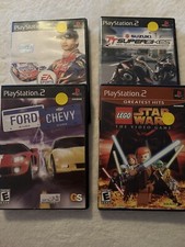 Lot of 4 Playstation 2 Games, Star Wars, SuperBikes,FordChevy,Nascar 09