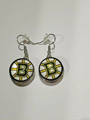 Boston Bruins NHL Snap Jewelry snap, stretch Ring, Earrings or Bracelet - Picture 6 of 6