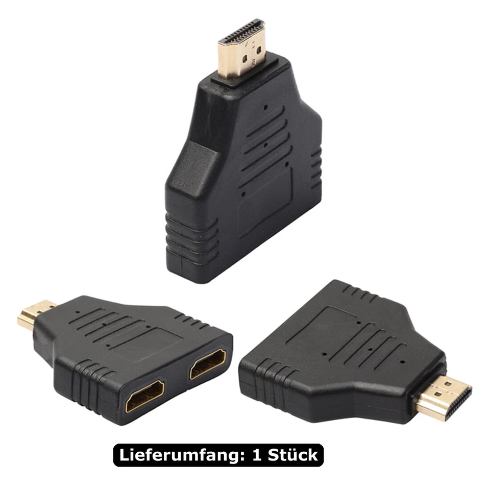 F63 HDMI Verteiler 1 IN 2 Out 3D 4K 1080P HDMI-Verteilersplitter 1 x 2 HDCP 1.4  - Bild 3 von 4