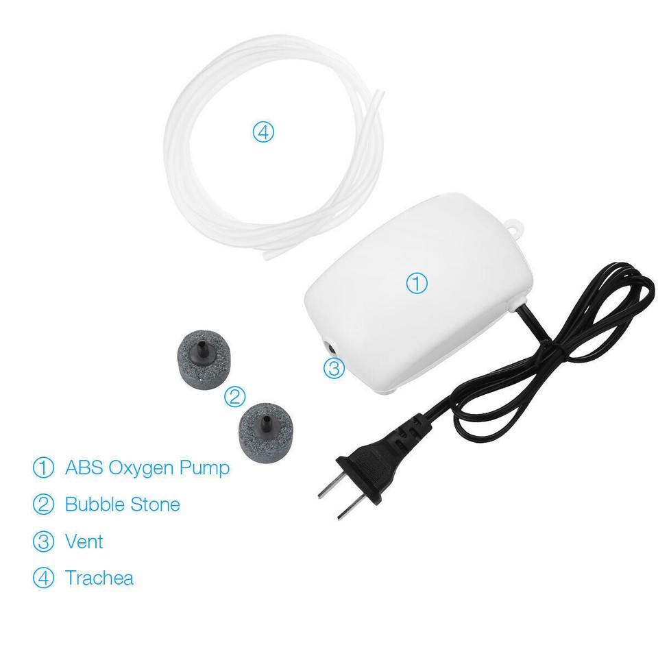 2 Air Bubble Disk Stone Hydroponic Oxygen Aerator Aquarium Fish Tank ...