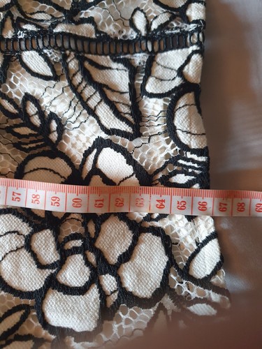 KARL LAGERFIELD NEW/TAGS CREME AND INK CROTCHET BLOUSE LINED SIZE 12 - 第 3/16 張圖片