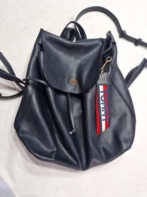 Tommy Hilfiger Rucksack Leder schwarz