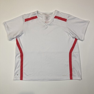 Brooks Womens Shirt Size 2XL XXL Running White Equilibrium Tech Pocket Ladies