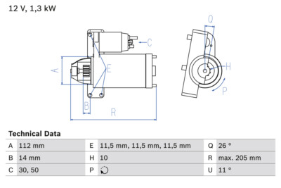 Bosch 0 986 023 480 Starter for Citroen, Lancia, Peugeot, Renault