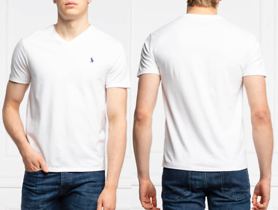 Polo Ralph Lauren Pony V Neck T-Shirt Soft Shirt Custom Slim Fit Tee Top New XXL