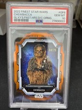 2022 Finest Star Wars Chewbacca Galaxy’s Finest Heroes Die Cut Orange PSA 10