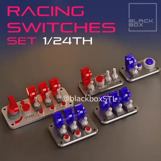 1:25-1:24 Scale Racing switches 5 piece set-Unpainted