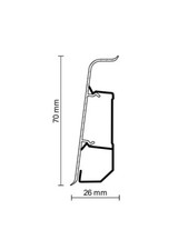 Battiscopa Coprimarmo HDF | Rovere Sbiancato - 90x33mm, Passacavi Interno, Vendita Al Metro - Foto 9
