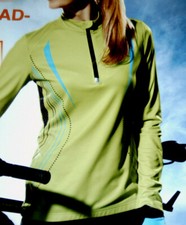 Damen FAHRRADSHIRT langarm Gr.S 36/38 TRIKOT funktional*TOPCOOL grün NEU