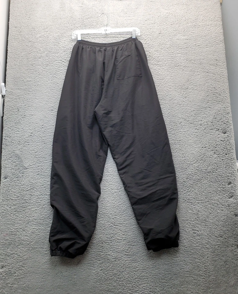 Calça de atletismo olímpica masculina grande preta plissada forrada elástica cintura puxada EUA - Imagem 2 de 4