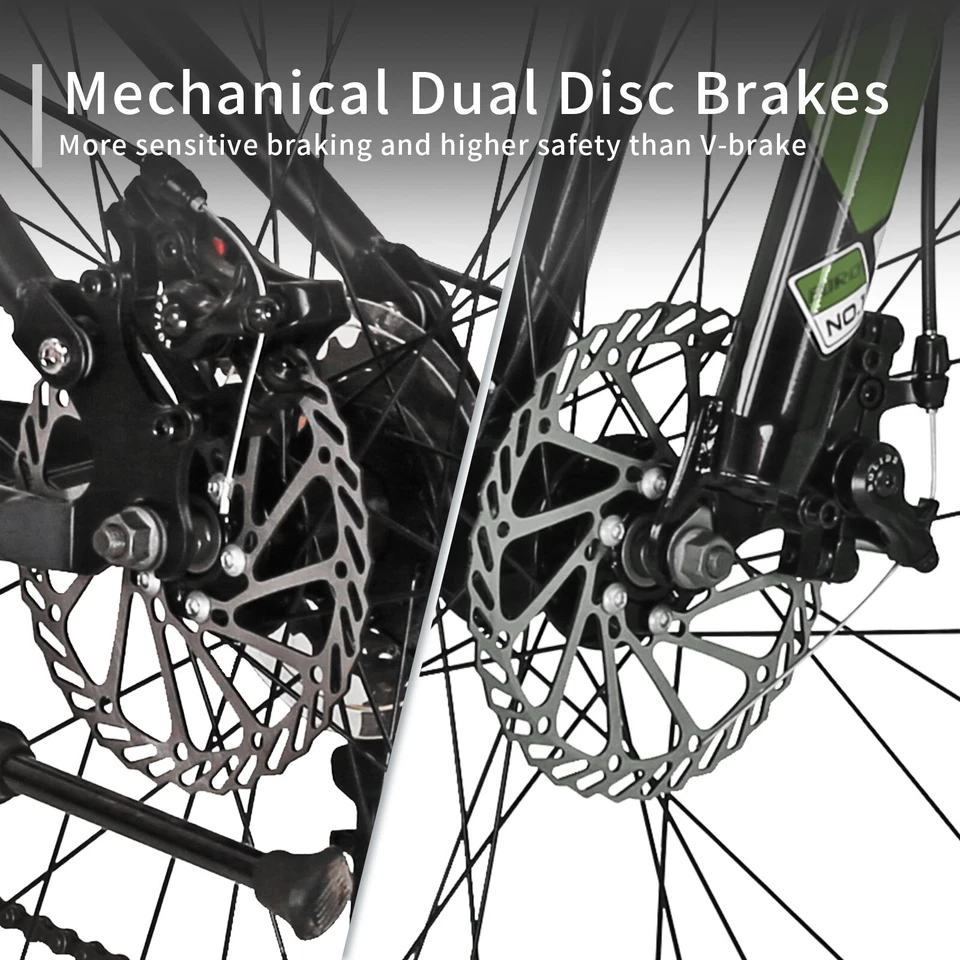 26" Folding Bike 21 Speed Full Suspension Mountain Bike New Bicycle - Image 4 of 4