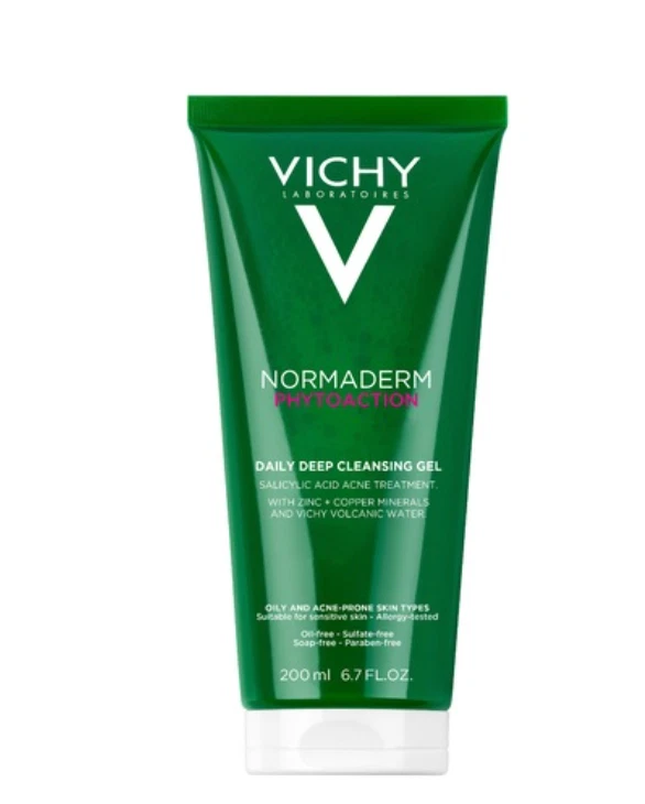 Gel limpiador diario Vichy Normaderm ácido salicílico 6,7 oz fitoacción limpieza profunda Foto 4 de 4