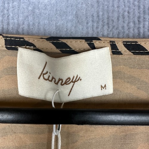 Kinney Dress Womens Medium Beige Black Tiger Stripes Paola Maxi Stretch BNWT - Picture 5 of 9