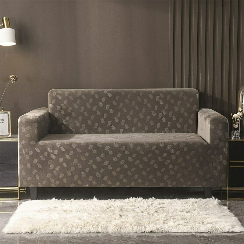 1/2/3/4 Seater Plush Velvet Sofa Cover Living Room Elastic Corner Couch Covers