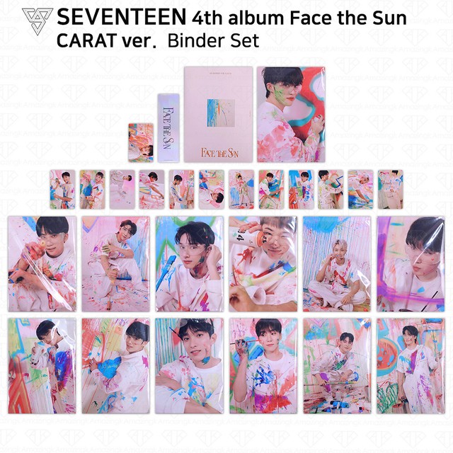 SEVENTEEN 4th Album Face the Sun ver. Carat Binder Photocard CD Member Set KPOP