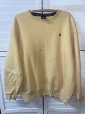 90s Daniel Cremieux Men’s Yellow Sweatshirt Large