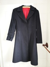 Women's Austin Reed Navy Blue Cashmere Wool Coat Size 10