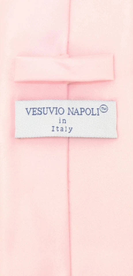 Vesuvio Napoli Solid EXTRA LONG Color NeckTie Handkerchief Men's XL Neck Tie Set — 第 2/2 张图片