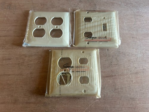 Sierra Double Duplex Despard Single Toggle Misc Asst Wall Cover Plate Lot 3 Vtg - Picture 3 of 24
