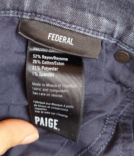 Paige Denim Federal Conway Slim Stretch Jeans 30x31,5 Herren Faded Black - Bild 7 von 8