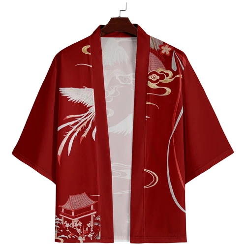 Hombres Kimono Japonés Yukata Albornoz Cárdigan Suelto Prendas de abrigo Verano Fino - Imagen 5 de 12