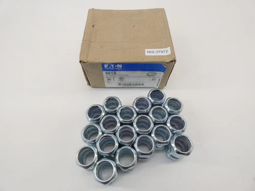 *Box of 19* Eaton Crouse-Hinds 661S Compression 3/4" Type EMT Coupling Condui...