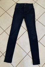 HUDSON NEW! Dark Wash BARBARA HIGH WAIST Super Skinny 10" Front Rise Jeans Sz 24