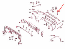 MERCEDES-BENZ SLK R171 Heckstoßstange Abschleppöse Abdeckung A17188500239999