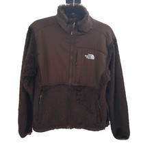 The North Face Denali Fleece Jacket Womens Medium Brown Full Zip Long Pile