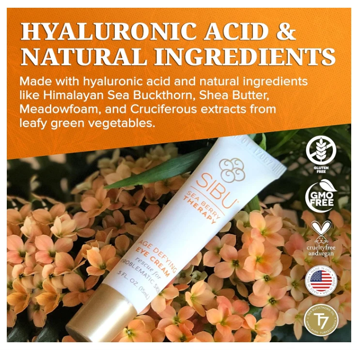 Sibu Sea Buckthorn Berry Therapy Age Defying Eye Cream 0.5oz/15mL NIB Exp 4/26 - Image 3 of 4