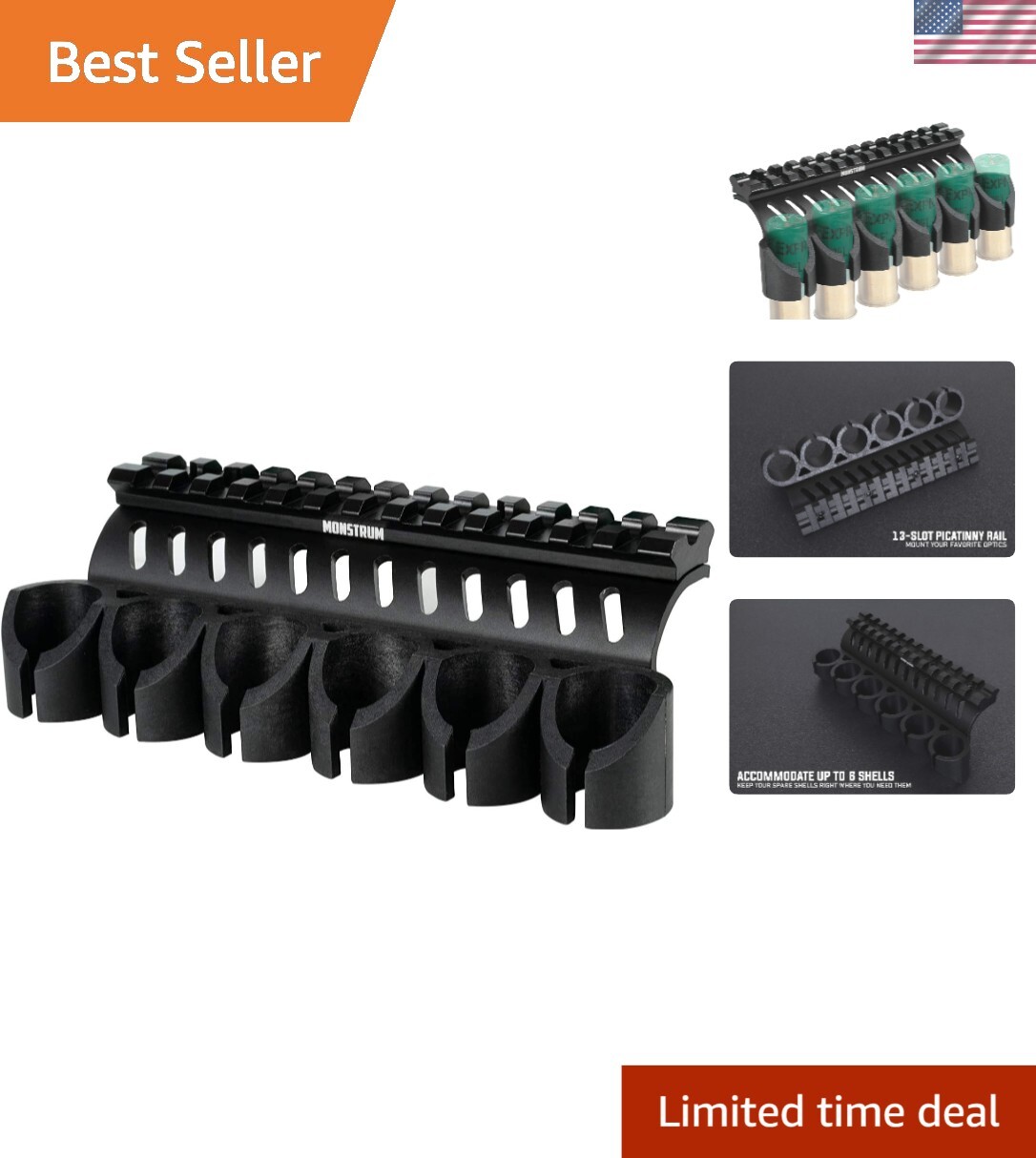 Versatile 6 Shot Side Saddle Shell Holder - Compatible with