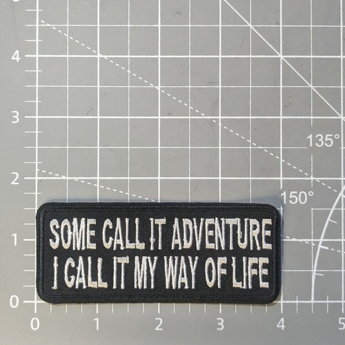 Adventure Is A Way of Life Patch Inspiration Quote Embroidered Iron On 1.5x4" - Picture 2 of 3
