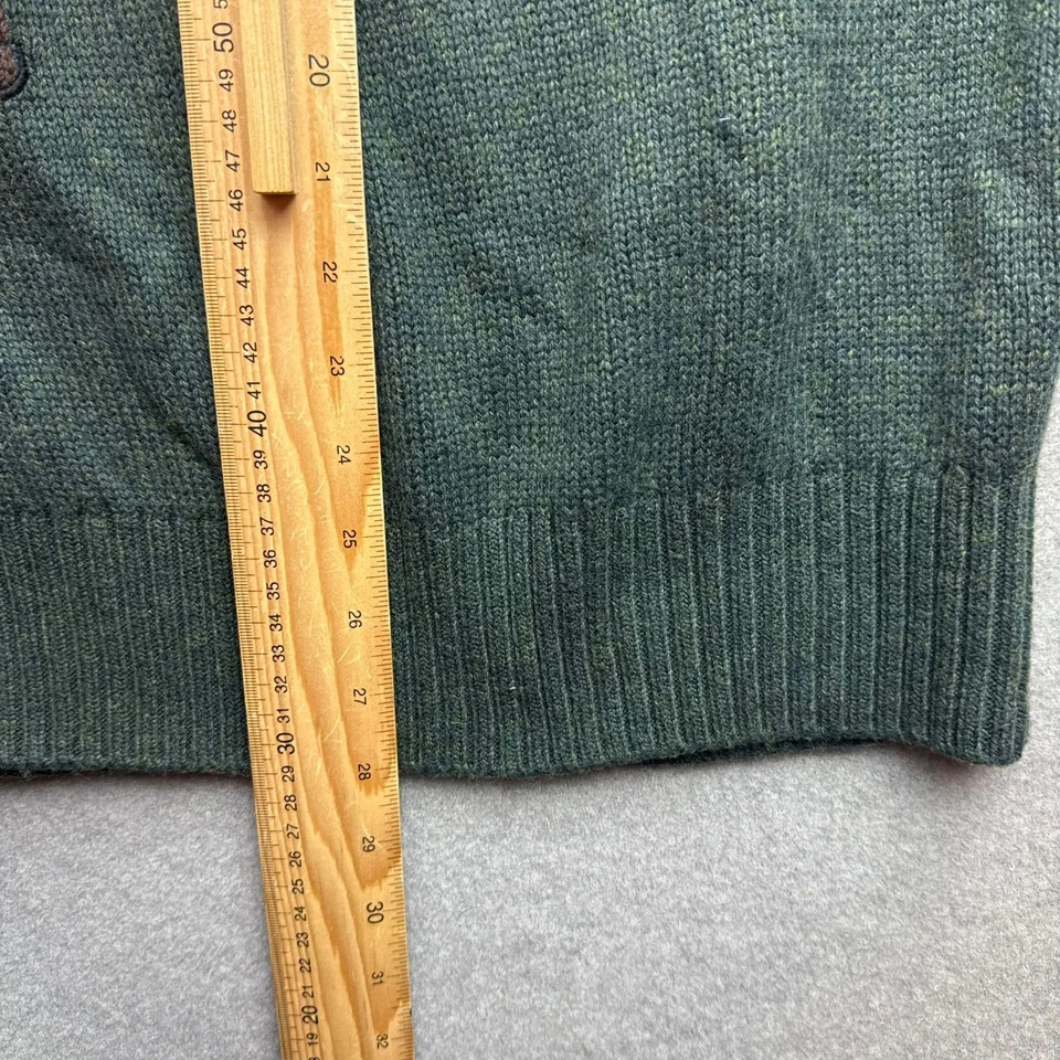 Jersey JOULES Mujer Reino Unido 20 Verde Grueso Grueso Tejido Fox Jonty Miranda Intarsia Foto 4 de 4