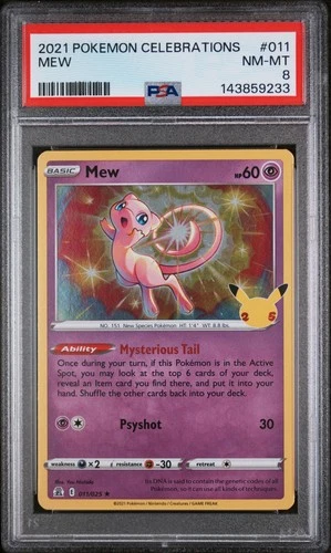 2021 POKEMON CELEBRATIONS #011 MEW PSA 8