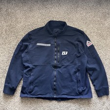 Bulwark FR Fleece Jacket Men  s 2XL Navy Flame Resistant Full Zip Workwear