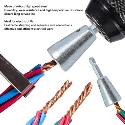 Wire Twisting Tool Drill Attachment Electrician Electrical Cable Stripper Nu SET