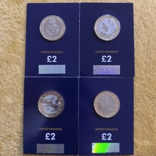 2018 RAF Centenary £2 Pound Coin Set Spitfire Sea King Spitfire F-35 Two Pound