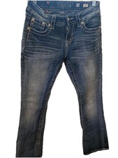 Miss Me Low-Rise Signature Boot Cut Jean Flap Pockets 28x32 Bb