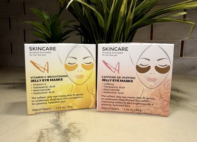 2x LASplash Cosmetics Vitamin C Brightening & Caffeine DePuffing Jelly Eye Masks